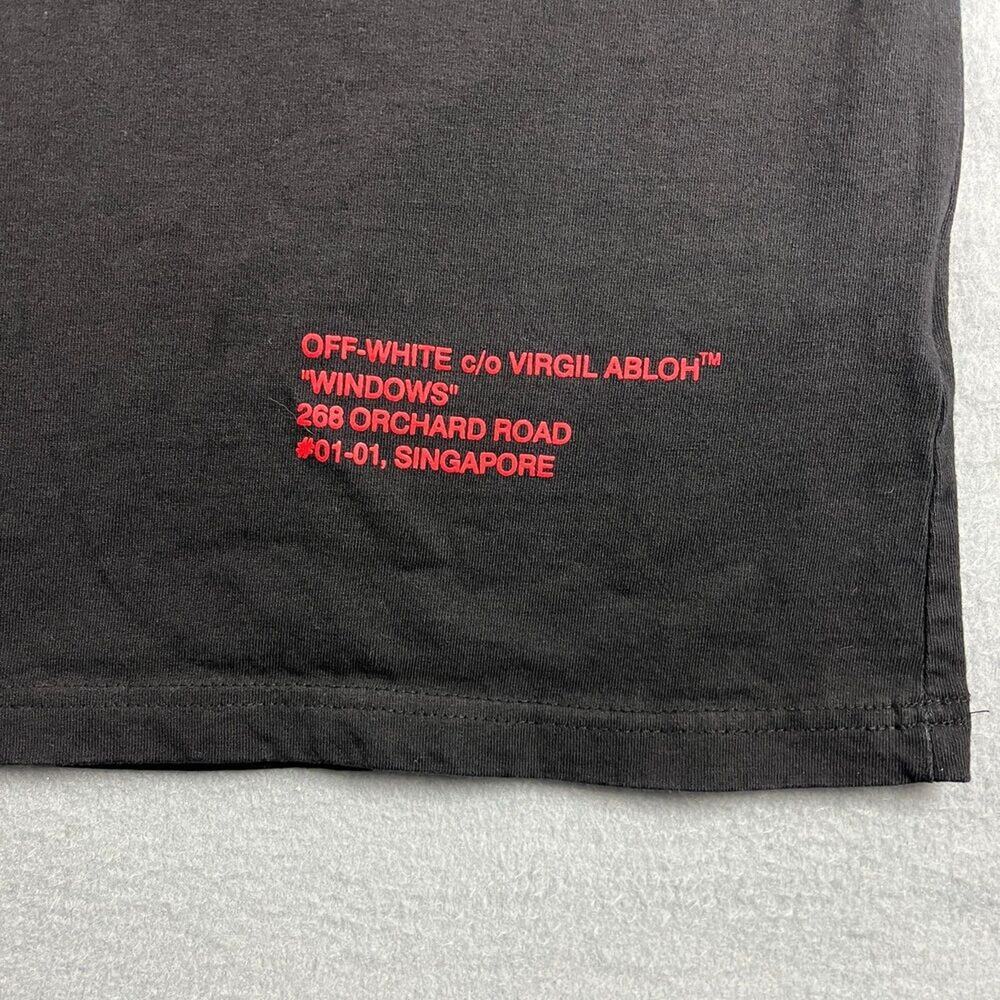 Off-White c/o Virgil Abloh Windows Singapore T-Shirt Black Graphic Men's Large - Picture 4 of 9